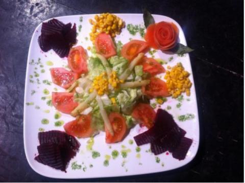 Plato de comida de vegetales