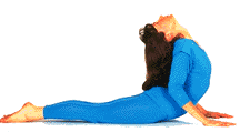 Asana Cobra del reyde la cobra Asana Cobra del reyde la cobra-Estirar la cabeza hacia atras intentando tocar la espalda