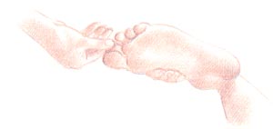 Con el pulgar y los demás dedos ves sujetando cada dedo del píe por la base, estirándolo y girándolo alternadamente hasta soltar la punta del pie. 